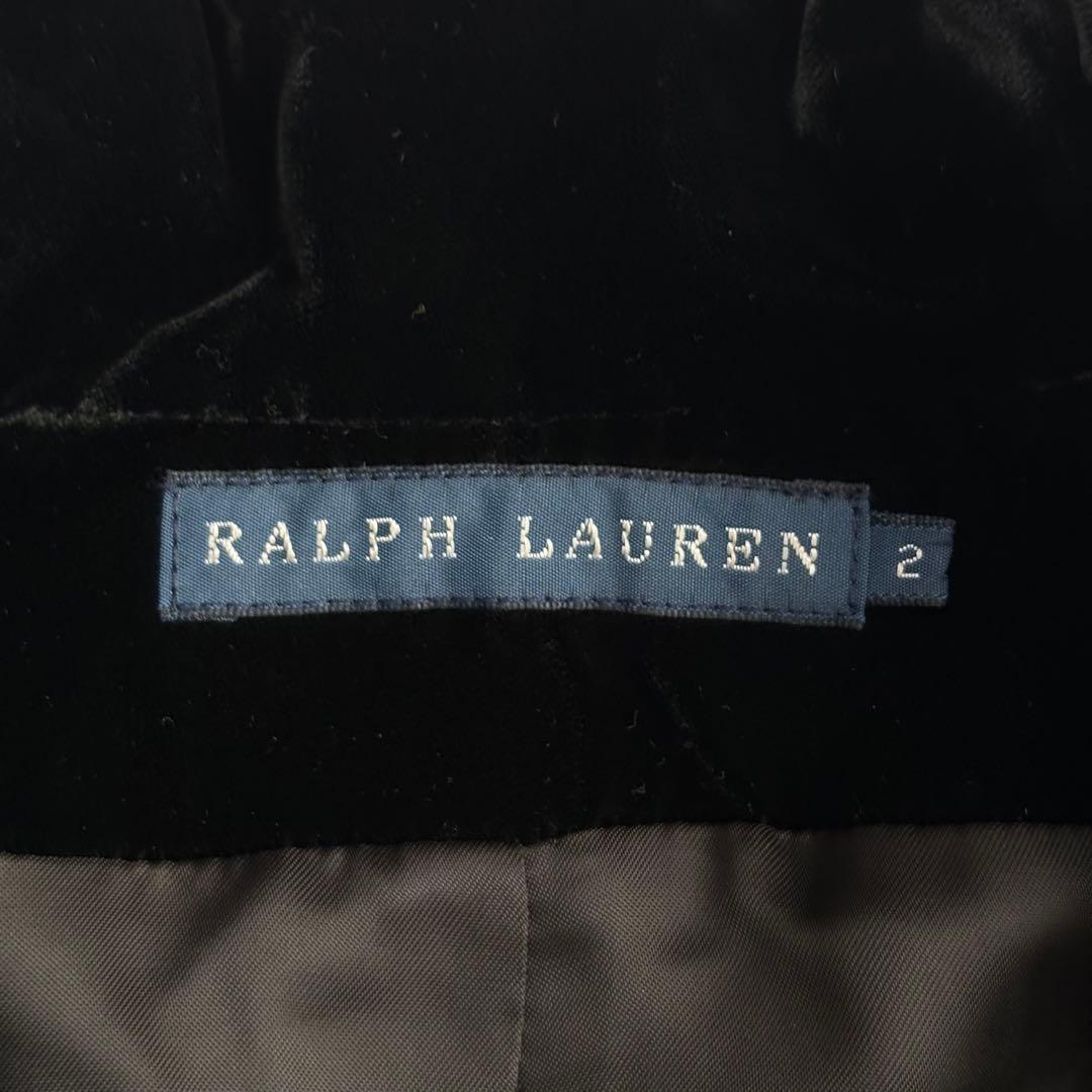Ralph Lauren ベルベットベスト バックリボン 黒 2