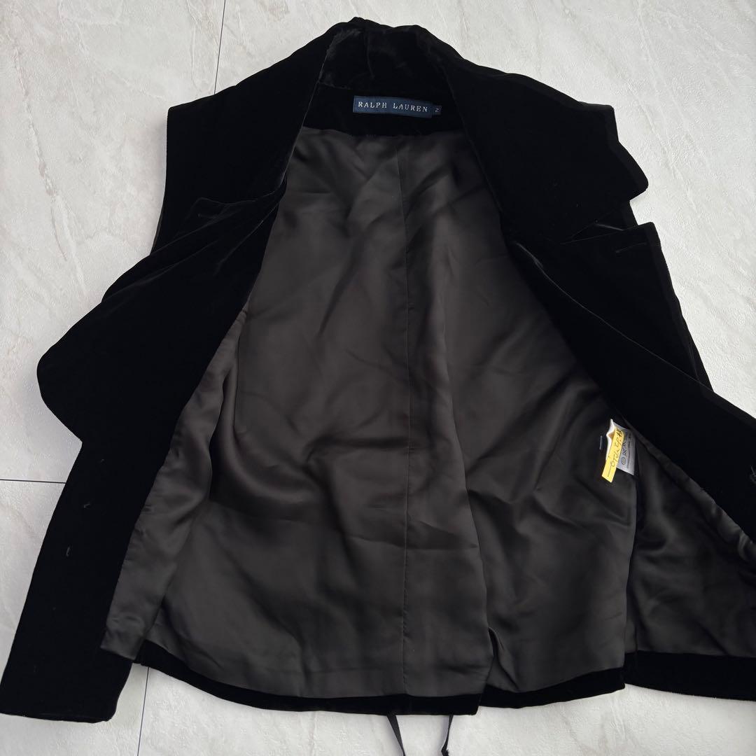Ralph Lauren ベルベットベスト バックリボン 黒 2
