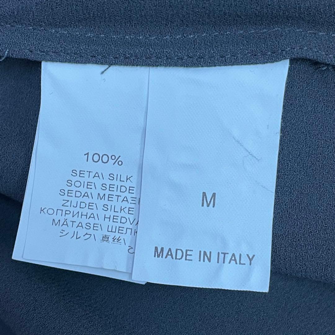 美品　BRUNELLO CUCINELLI ダークグレー 長袖ワンピース　シルク