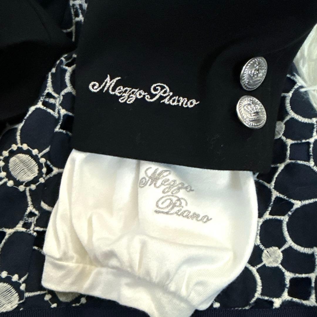 メゾピアノ　フォーマル　セレモニー　ブレザー　セーラー　花柄