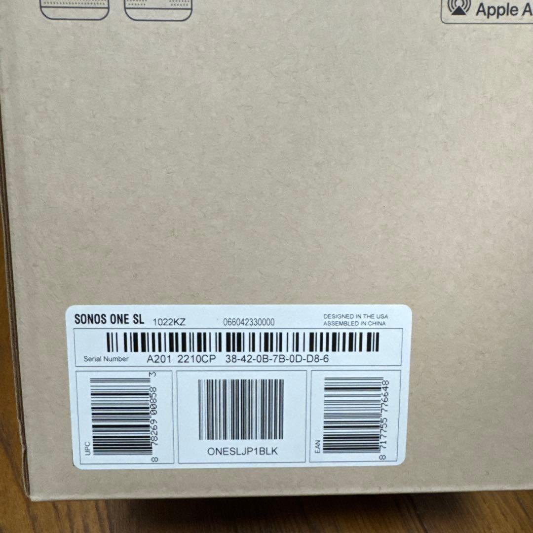 0813-4 BC 新品未開封 Sonos One SL　ブラック
