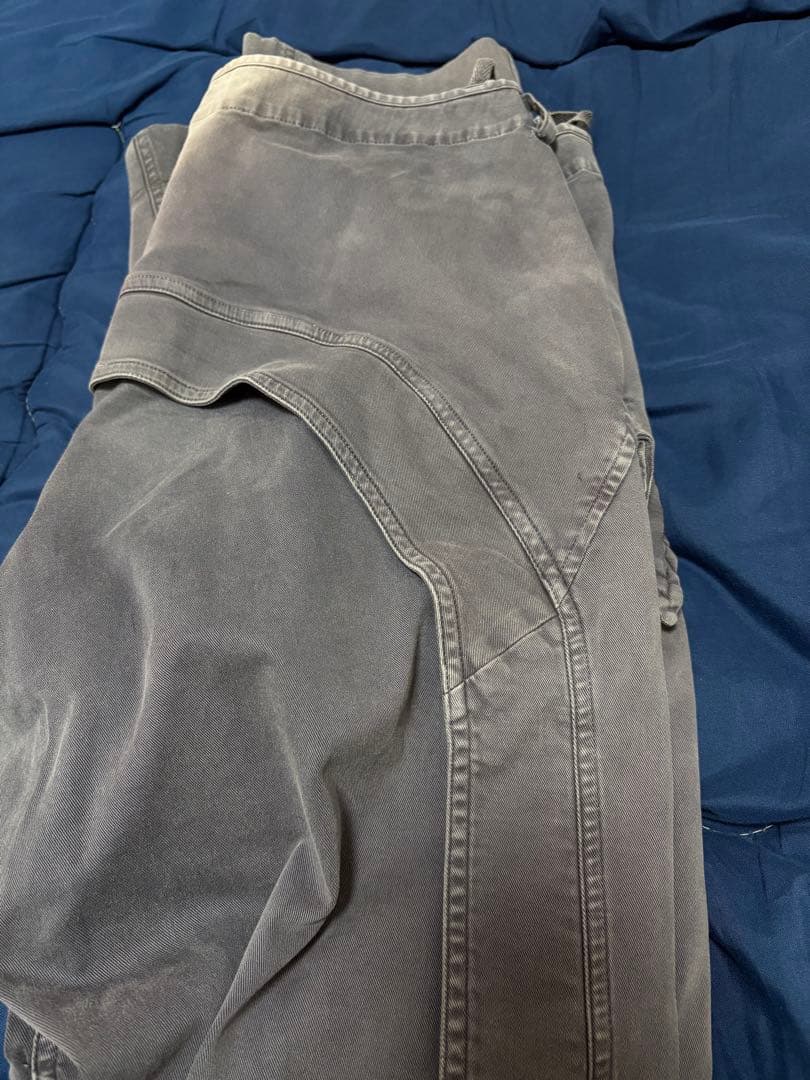 00s Y2K griffin \"ナス紺鬼焼け\" 変型 バッグデザイン パンツ