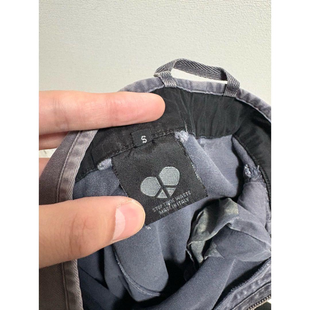 00s Y2K griffin \"ナス紺鬼焼け\" 変型 バッグデザイン パンツ