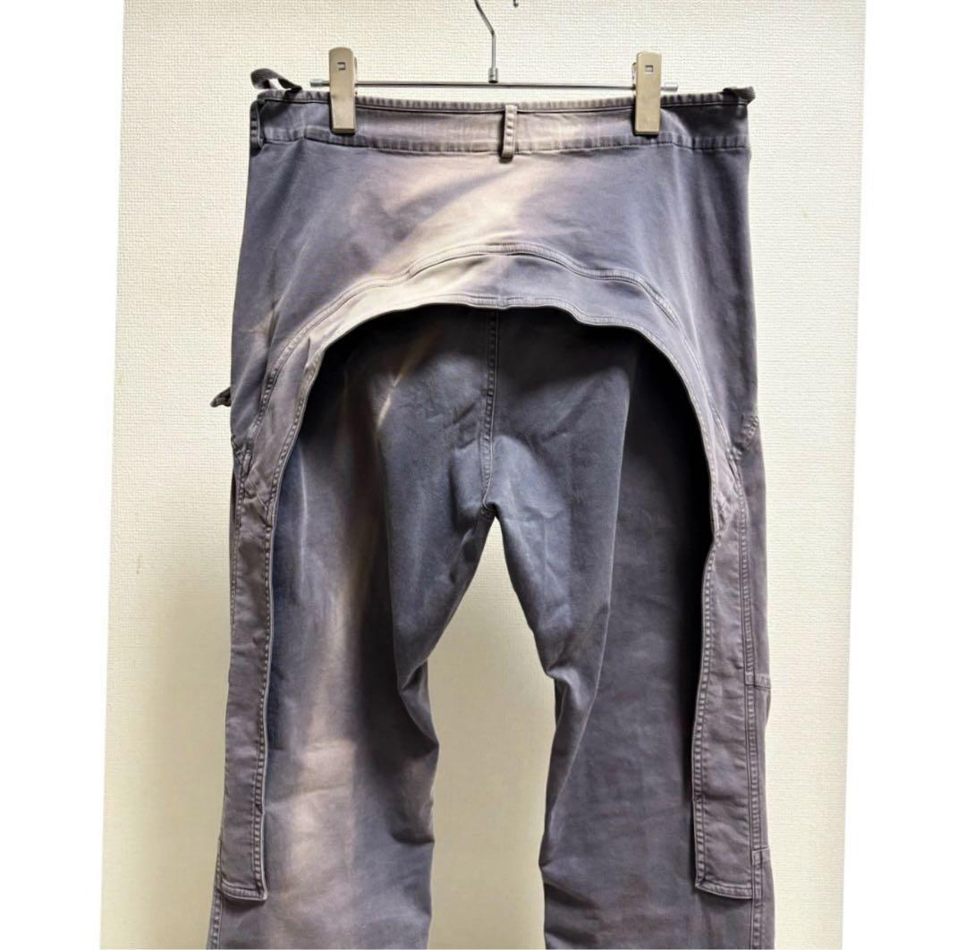 00s Y2K griffin \"ナス紺鬼焼け\" 変型 バッグデザイン パンツ