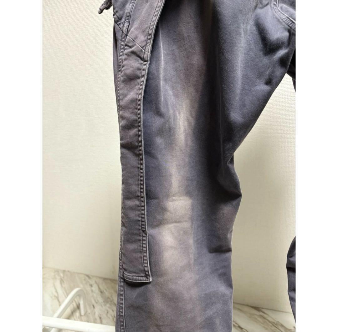 00s Y2K griffin \"ナス紺鬼焼け\" 変型 バッグデザイン パンツ