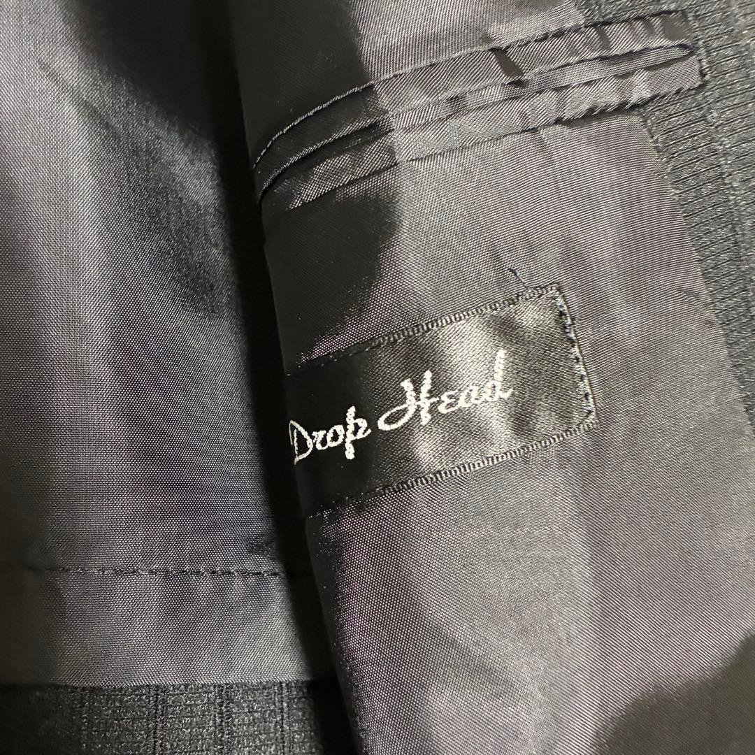 マオカラー 美品 ブラック 黒 シャドーストライプ ジャケット パンツ スーツ