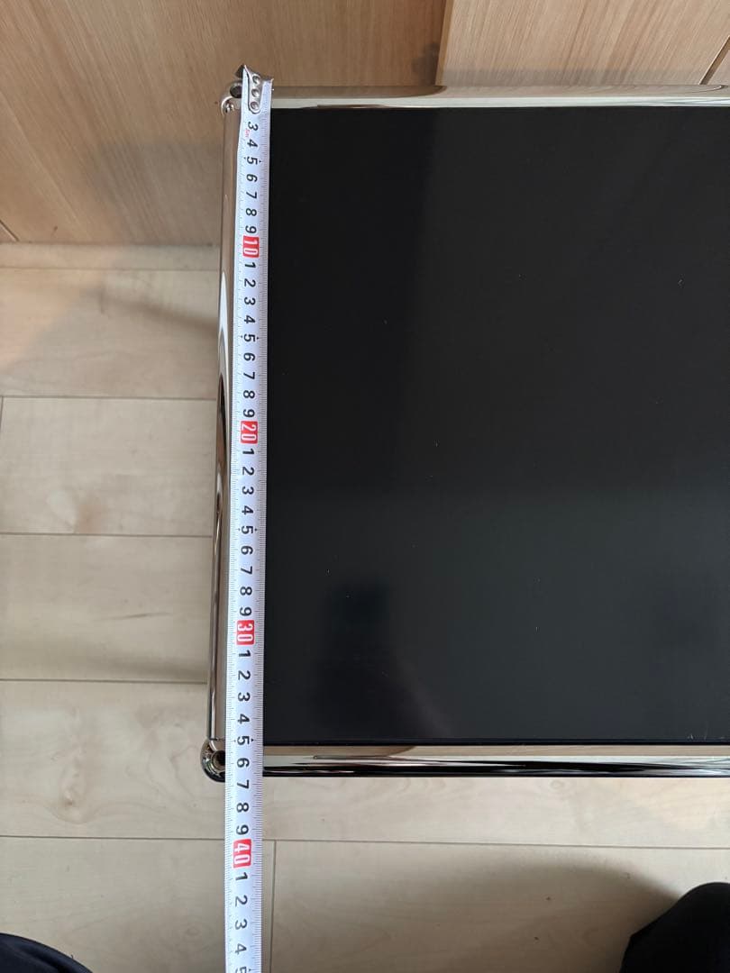 USMハラー　ローテーブル　ブラック　サイドテーブル　キャビネット　シェルフ