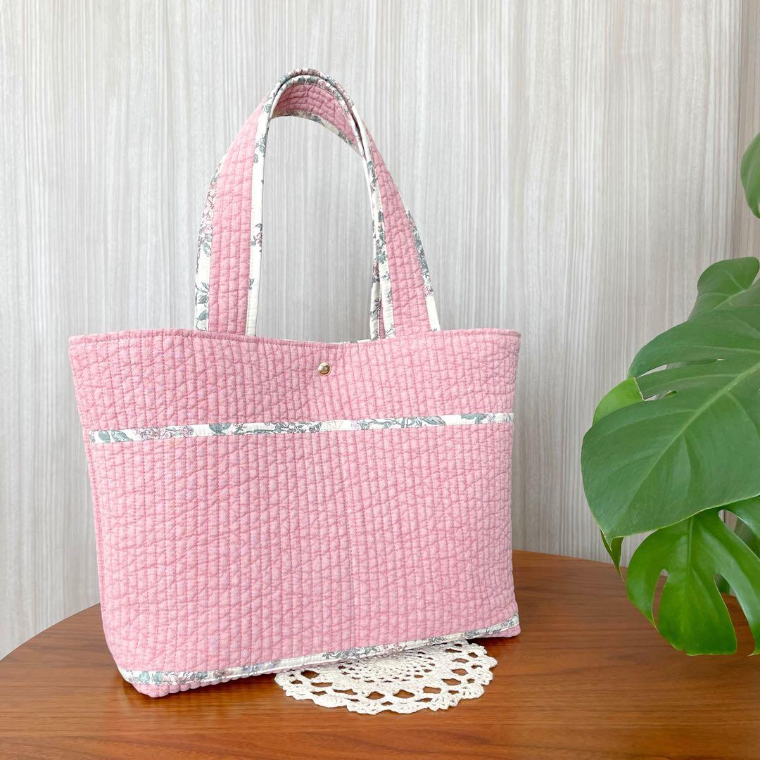 はるちゃん★☆　7つのポケットバッグ　ブラウン　刺繍ヌビトート