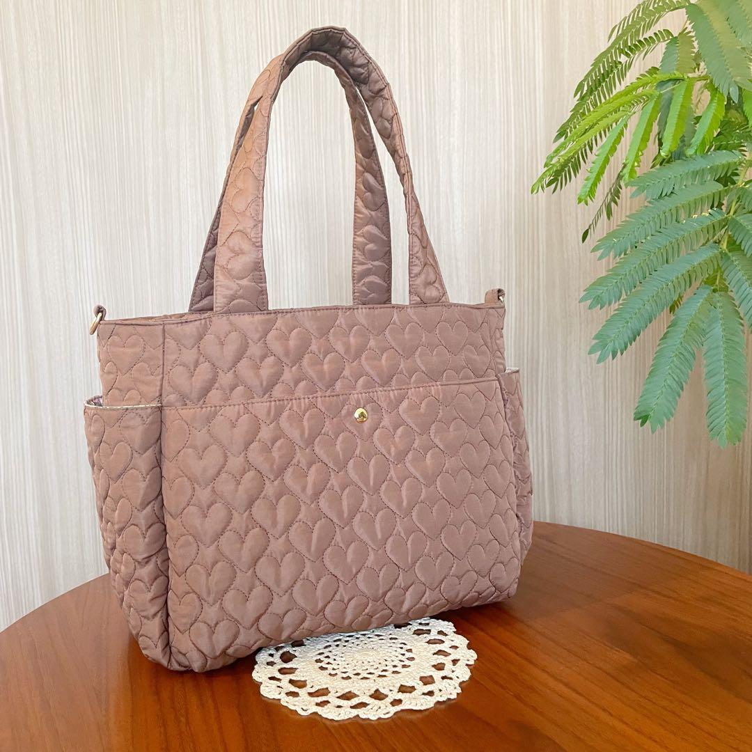 はるちゃん★☆　7つのポケットバッグ　ブラウン　刺繍ヌビトート