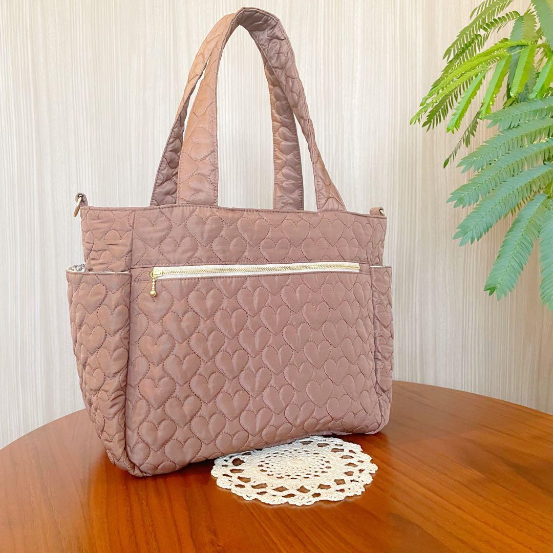 はるちゃん★☆　7つのポケットバッグ　ブラウン　刺繍ヌビトート