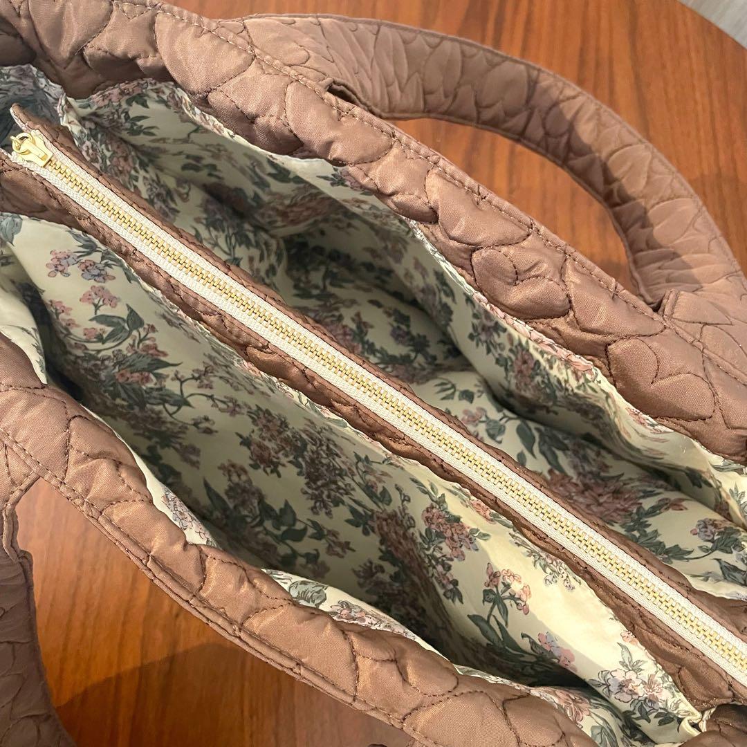 はるちゃん★☆　7つのポケットバッグ　ブラウン　刺繍ヌビトート