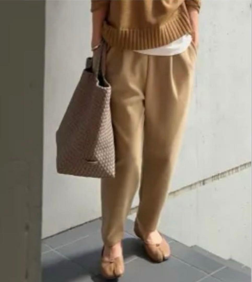 最終価格‼️新品2025 AW Collectionふわもちパンツキャメル　36