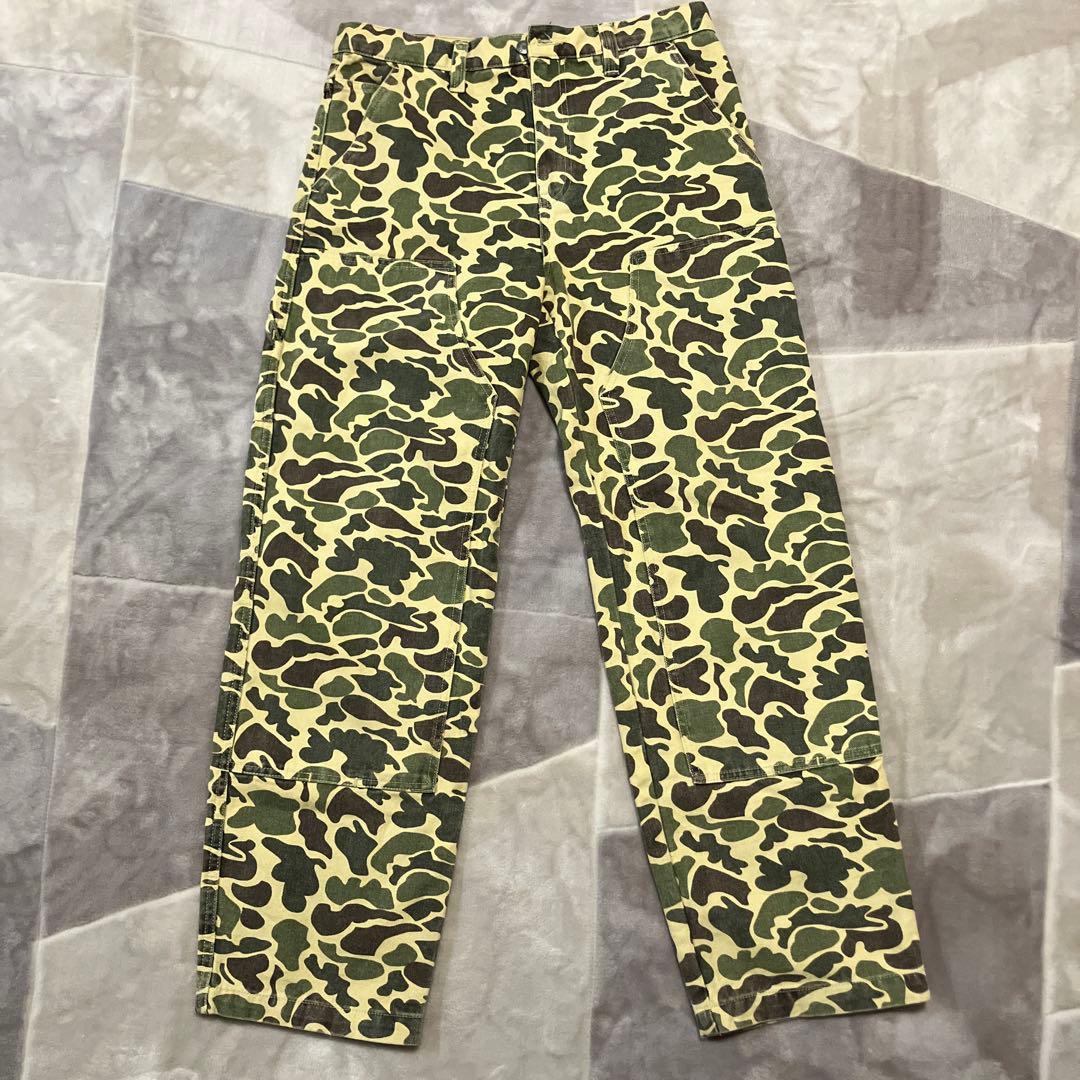 Stüssy カモフラージュ ダブルニー　ワークパンツ 30