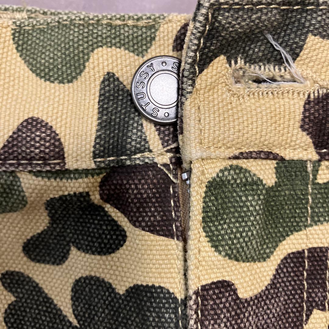 Stüssy カモフラージュ ダブルニー　ワークパンツ 30