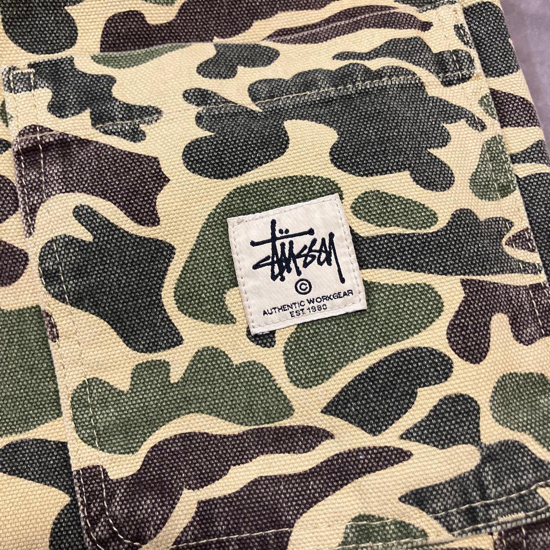 Stüssy カモフラージュ ダブルニー　ワークパンツ 30