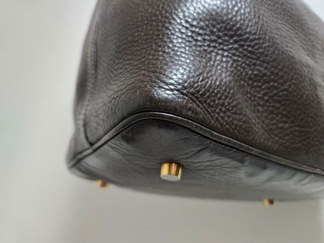 Cisei ダークブラウン レザー 2wayショルダーバッグ