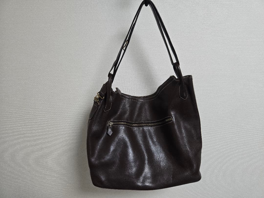 Cisei ダークブラウン レザー 2wayショルダーバッグ