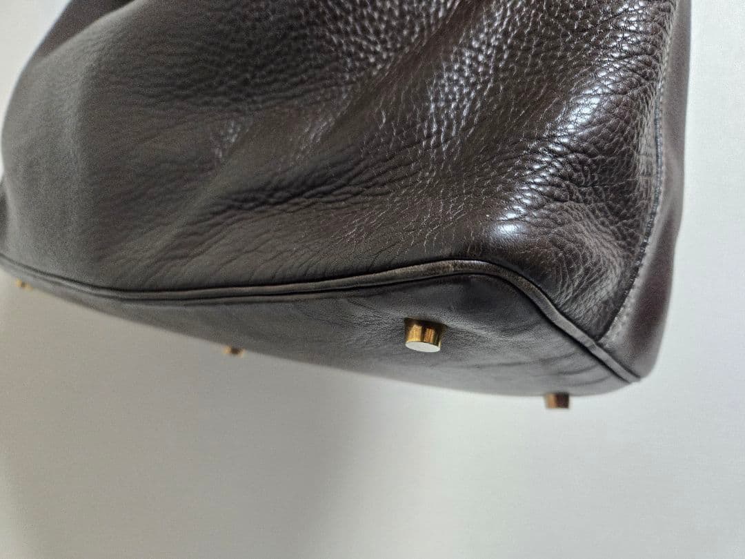 Cisei ダークブラウン レザー 2wayショルダーバッグ