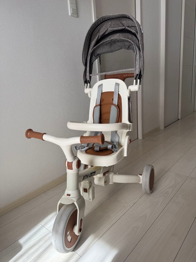 BTM 三輪車 アイボリー ブラウン