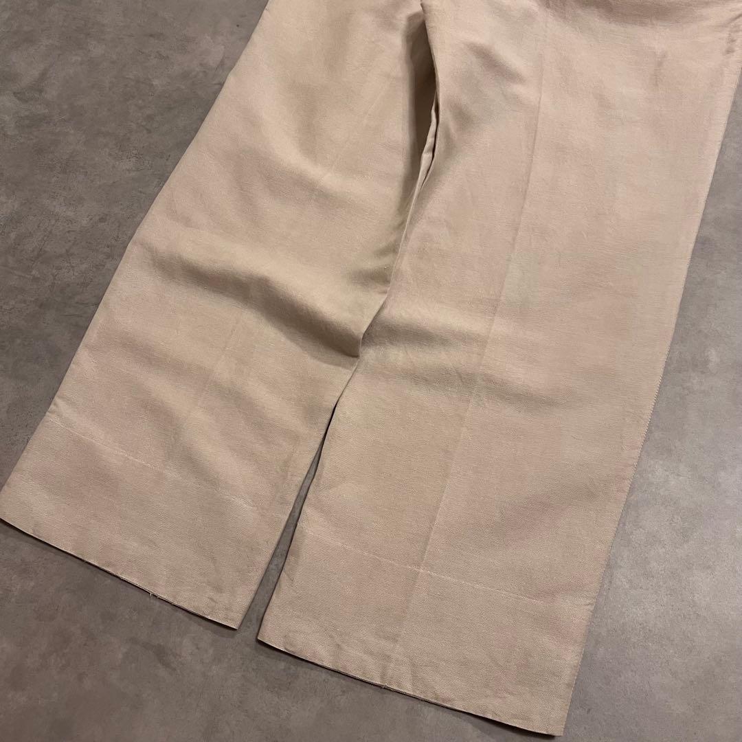パンツ BURBERRY linen two tuck slacks