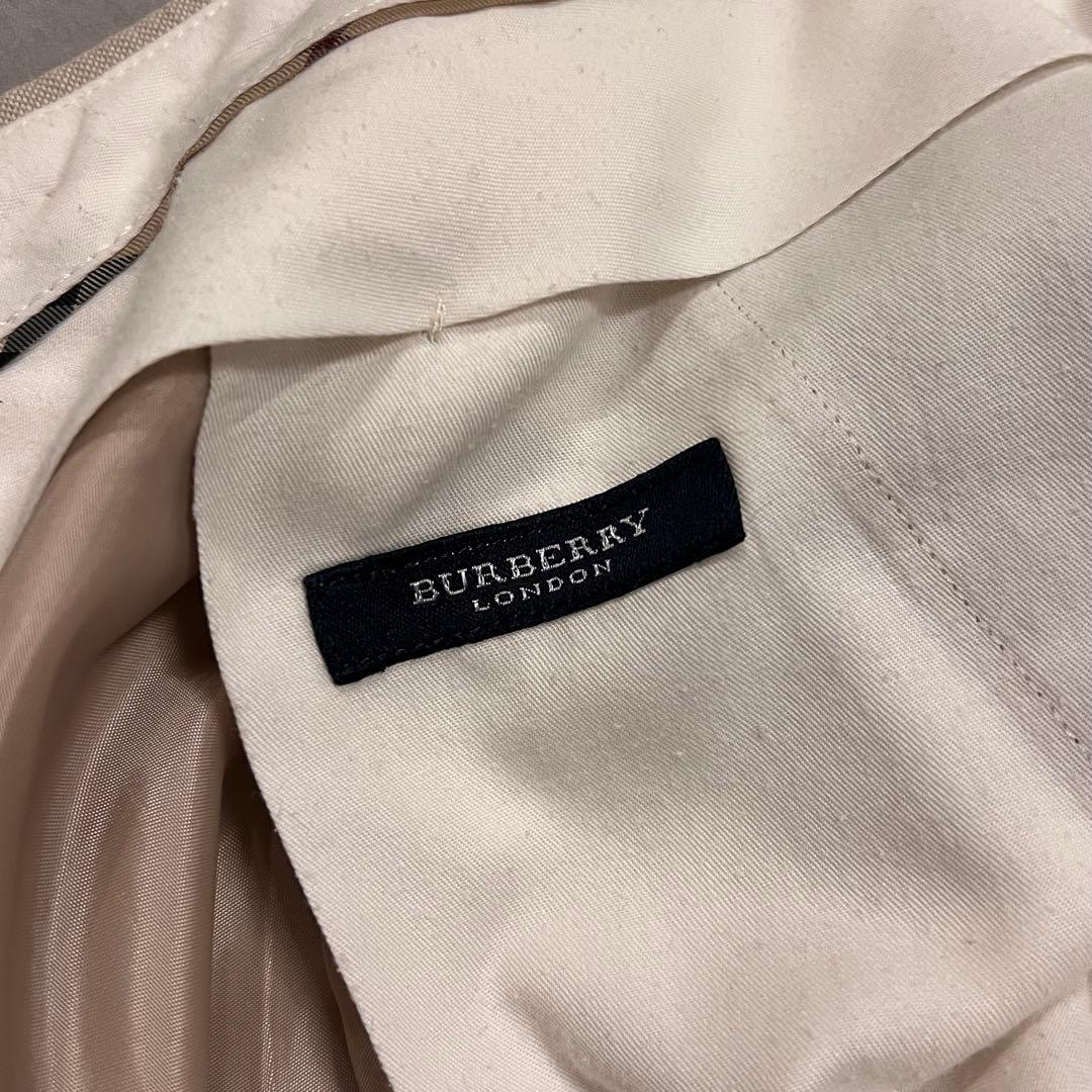パンツ BURBERRY linen two tuck slacks