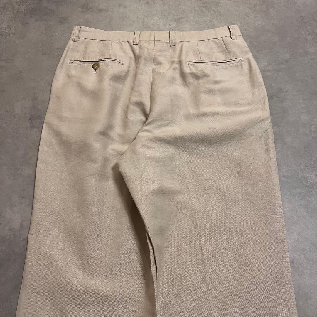 パンツ BURBERRY linen two tuck slacks