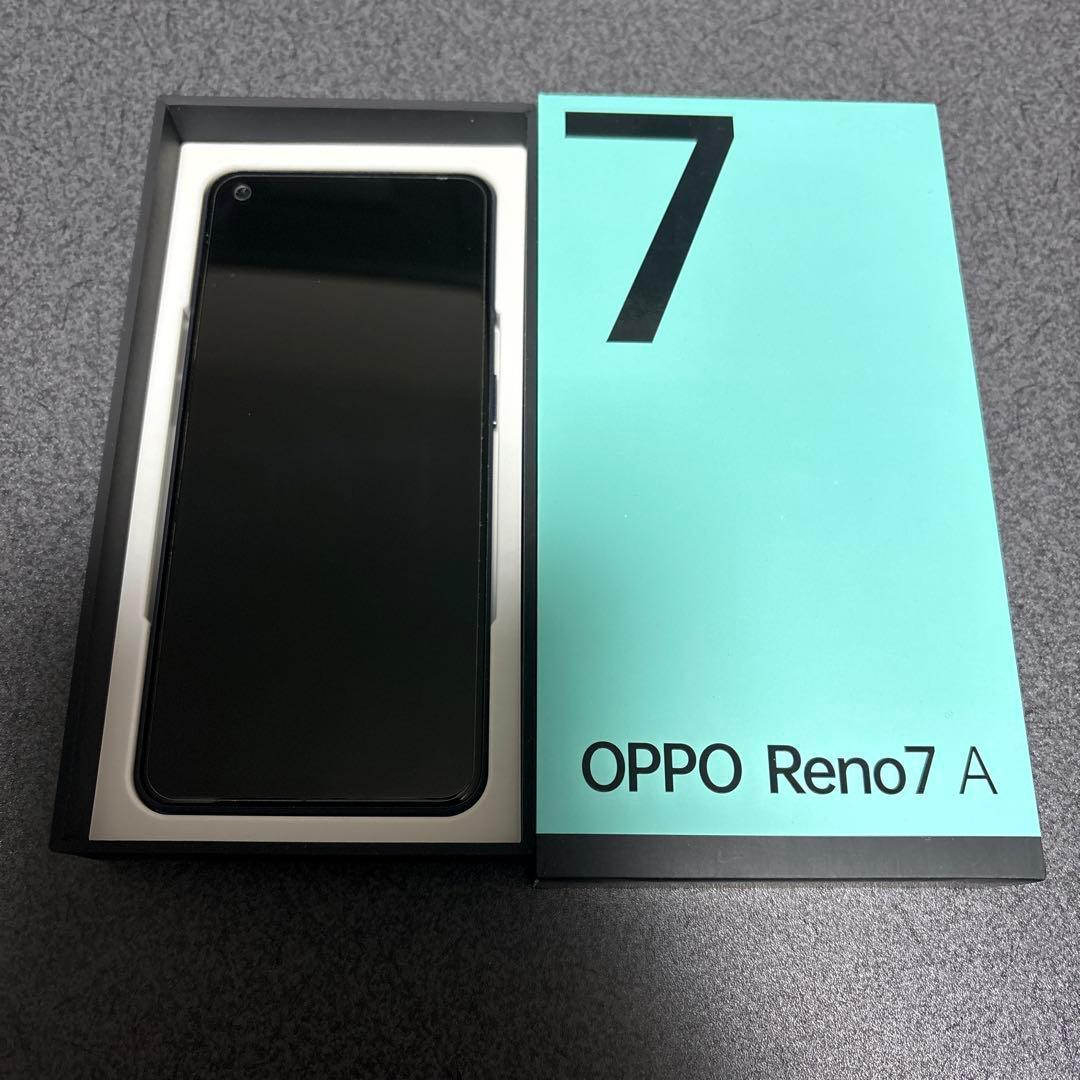 OPPO Reno7A SIMフリー スターリーブラック　箱あり