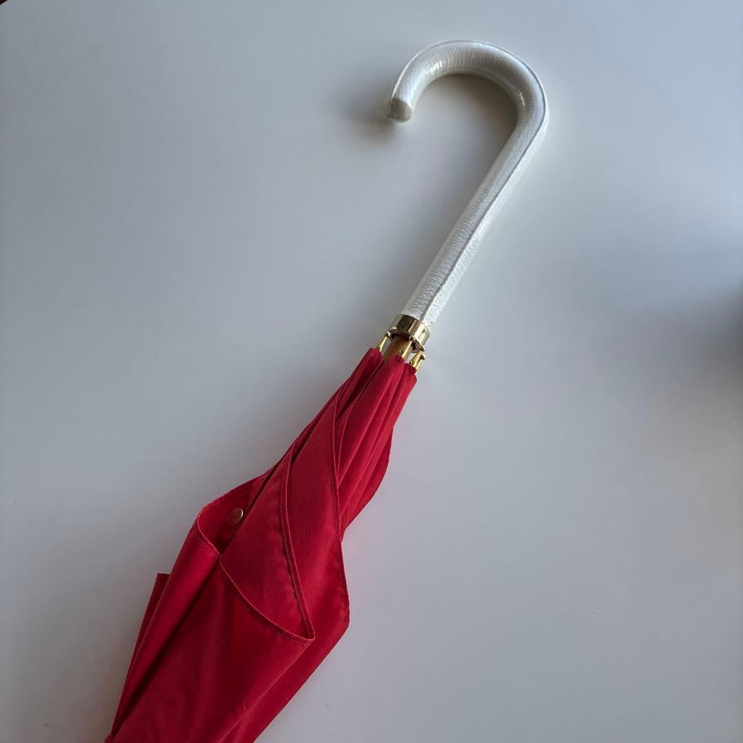 DiCesare ディチェザレ　赤い長傘 ホワイトハンドル