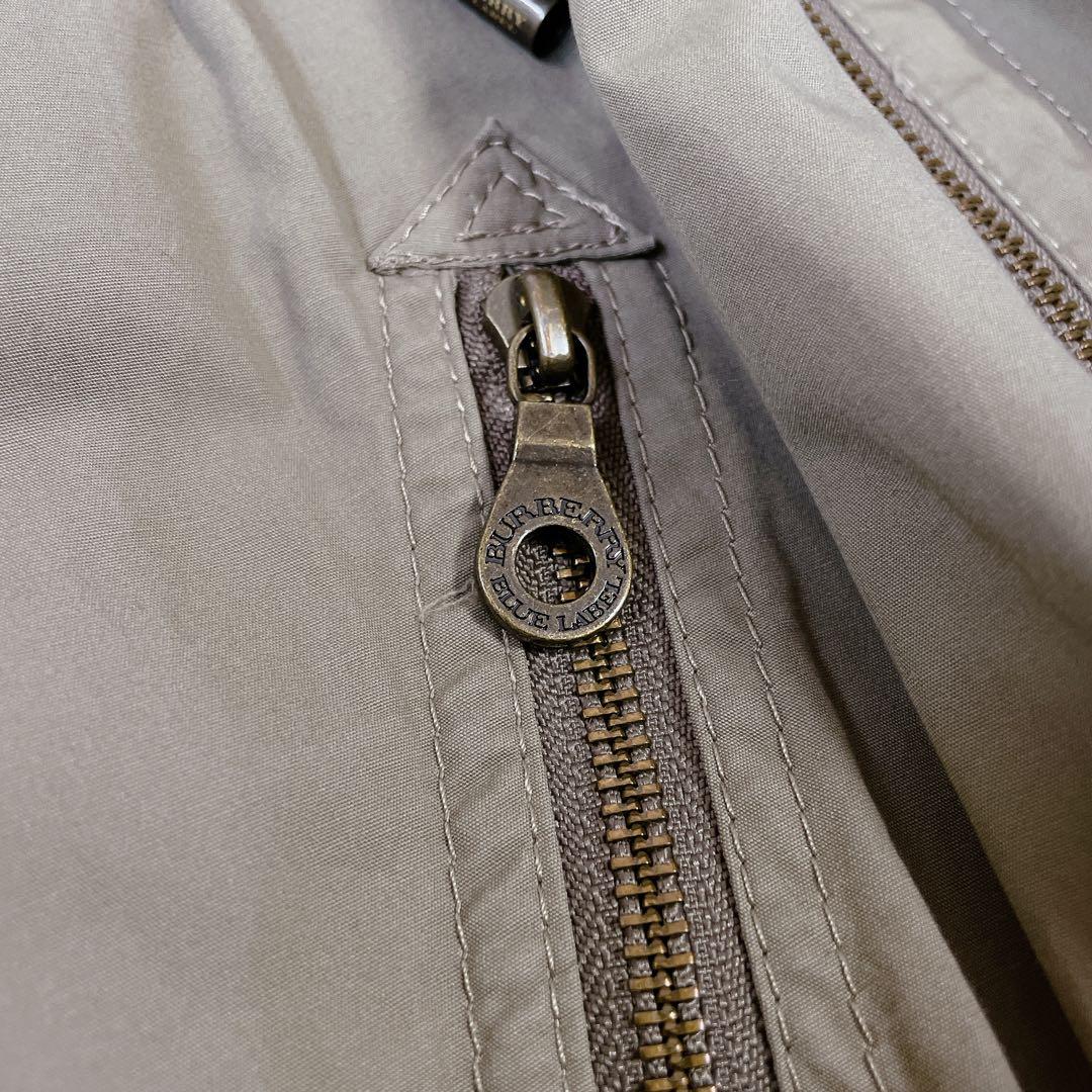 美品　バーバリーブルーレーベル　ミリタリーモッズコート　ノバチェック　ホース刺繍