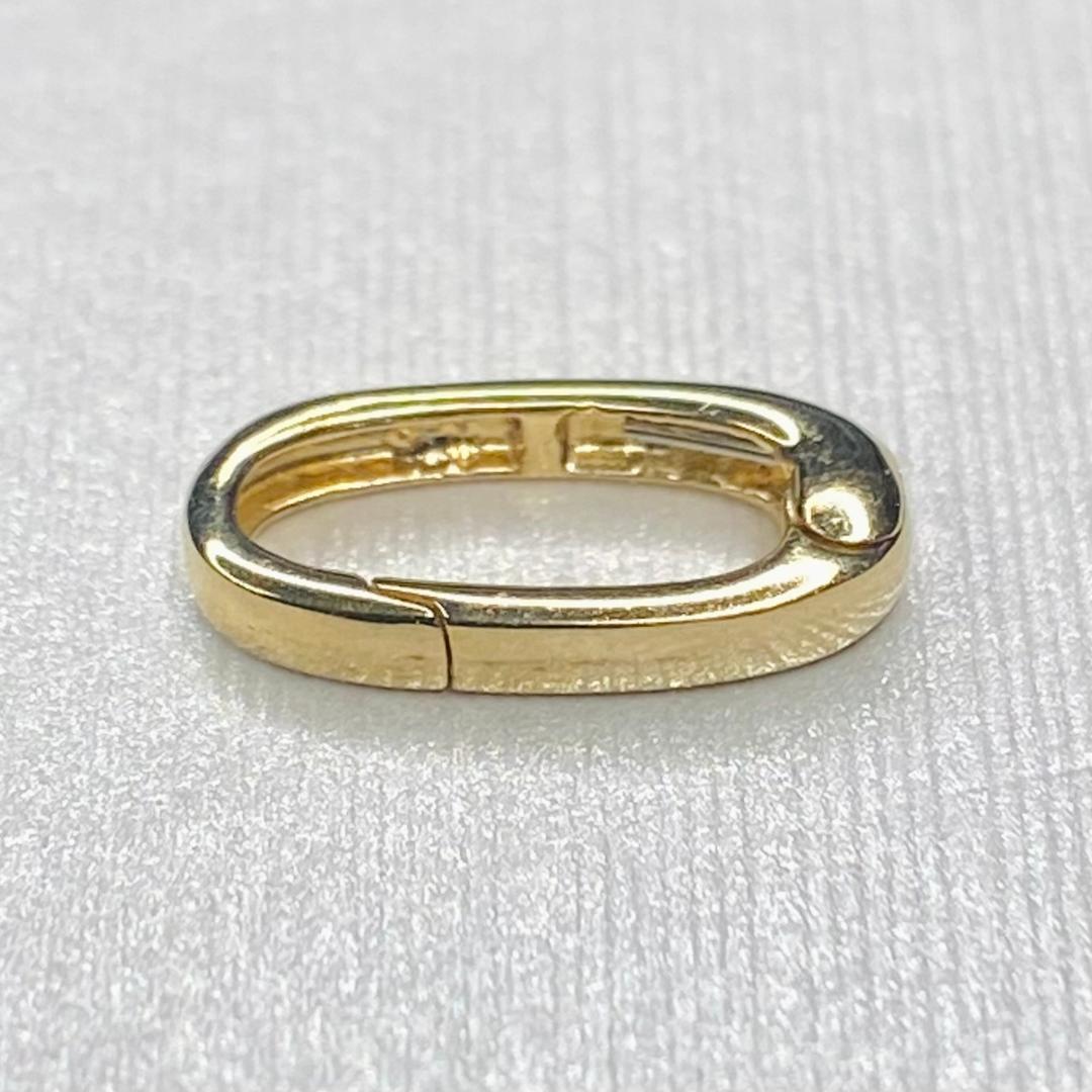 K18YG WG PG クラスプ オーバル 18k パーツ チャーム 開口 コマ