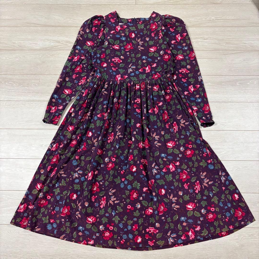 希少 大きいサイズLAURA ASHLEY ヴィンテージ 花柄 ロングワンピース