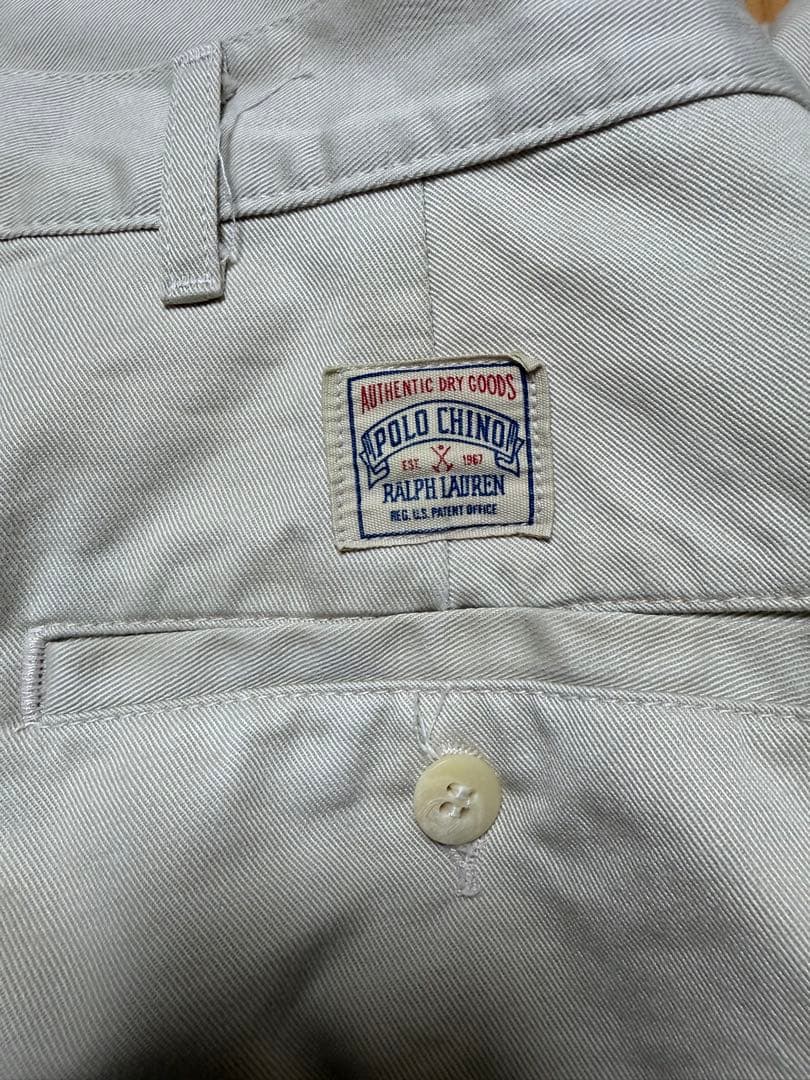 90's ラルフローレン チノ　初期タグ　34✖️30 USA製