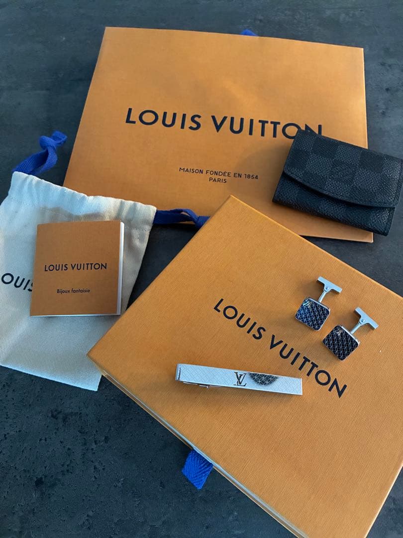 LOUIS VUITTON カフス カフリンクス シルバー 箱付