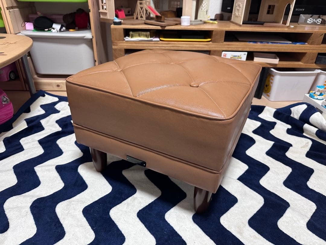 【値下げ】カリモク60 オットマン　スツール　キャメル