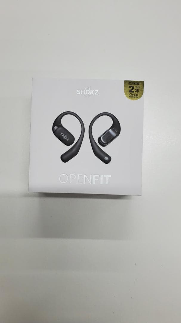 【保証期間内 満充電可】SHOKZ OPENFIT ワイヤレスイヤホン ブラック
