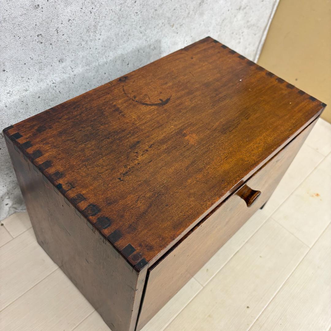 アンティーク ウッド ミニ キャビネット 小物入れ 木製ボックス レトロ