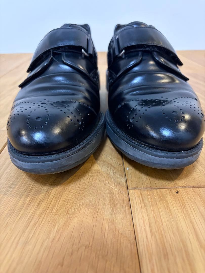 PRADA ブラック モンクストラップシューズ