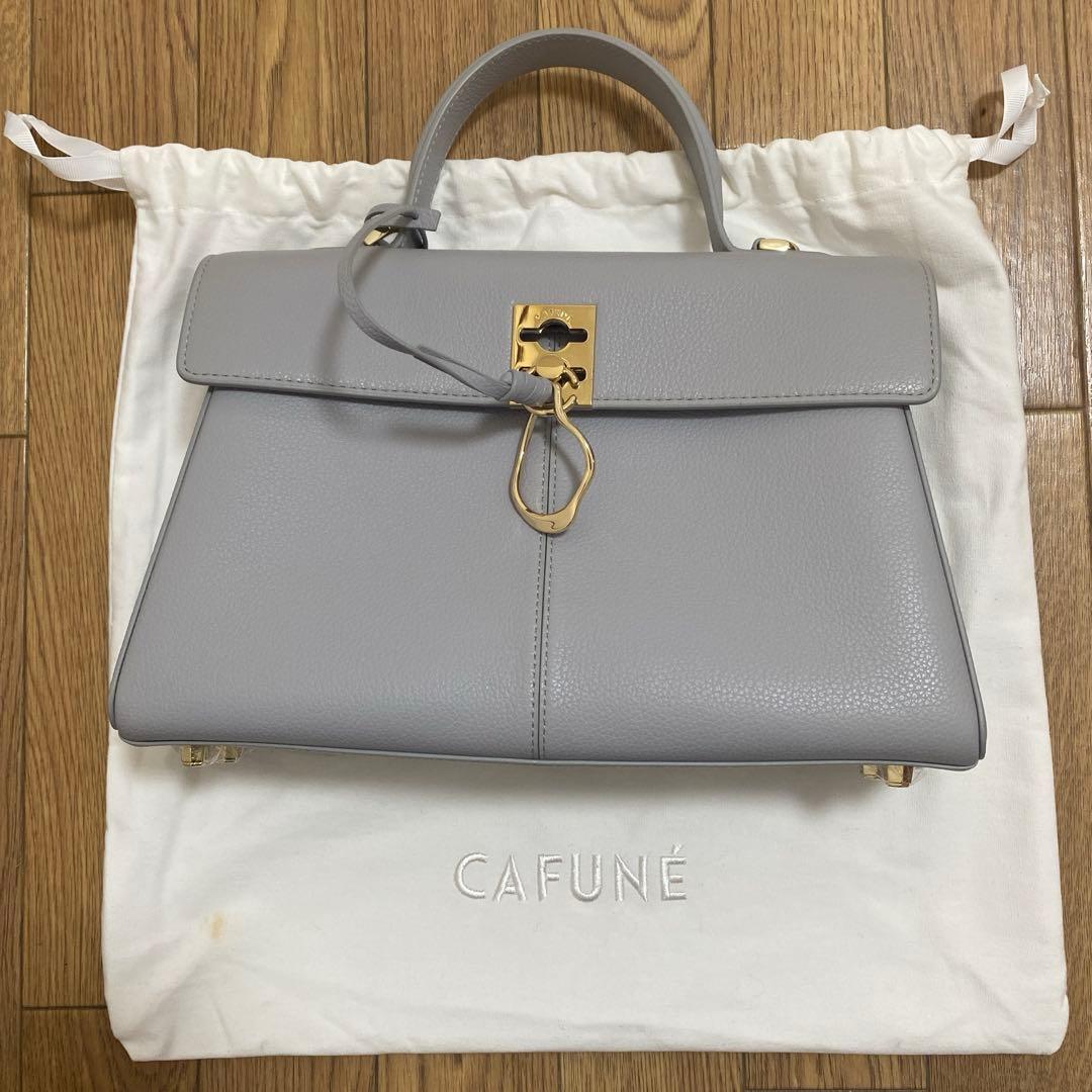 CAFUNÉ スチールレザーハンドバッグ
