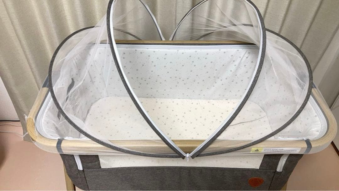 HZDMJ ベビーベッド ・添い寝　グレー