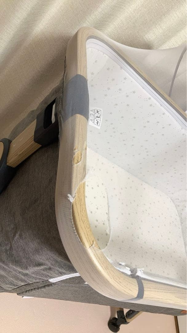 HZDMJ ベビーベッド ・添い寝　グレー