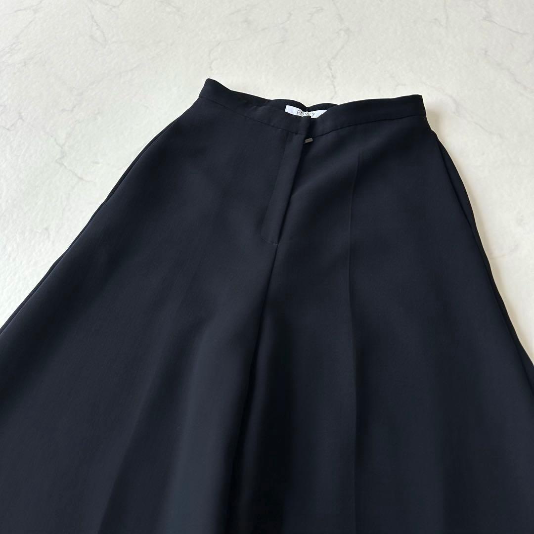FOXEY フォクシー ワイドフレアパンツ ウール 高級 定価 9万 38