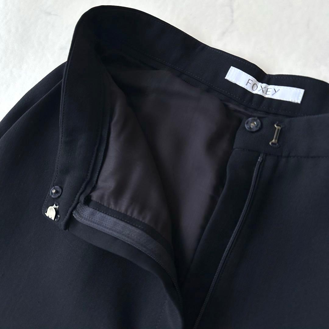 FOXEY フォクシー ワイドフレアパンツ ウール 高級 定価 9万 38