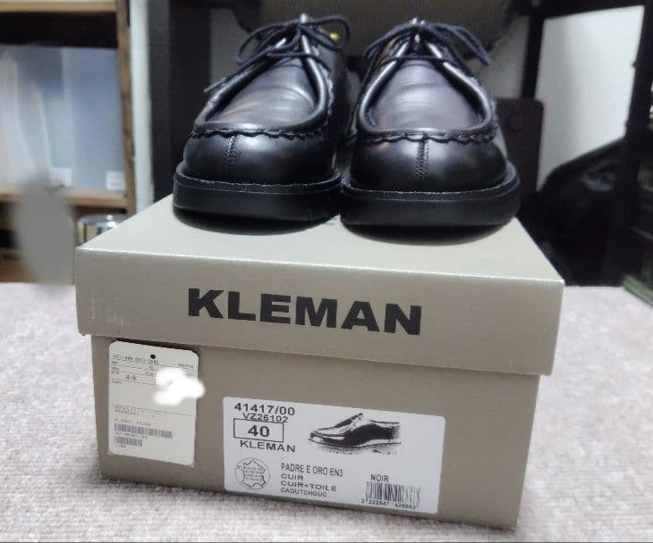 KLEMAN 黒 PADRE 40 チロリアンシューズ