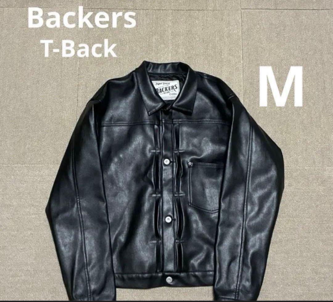 Backers ファースト 大戦モデル 黒 Tバック レザージャケット M