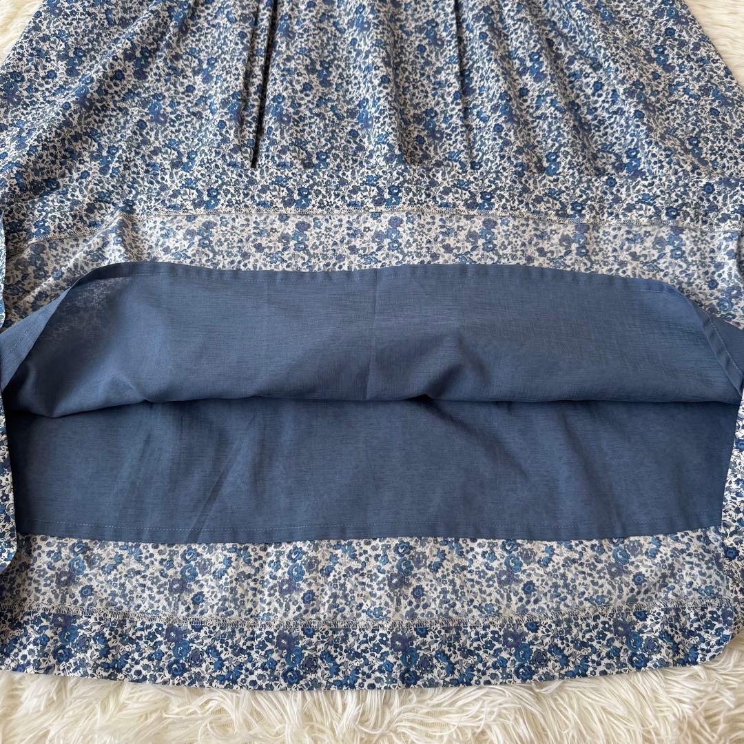 完売品✨新品級✨ルミノア リバティ 別注 クルーネック ロングワンピース ブルー