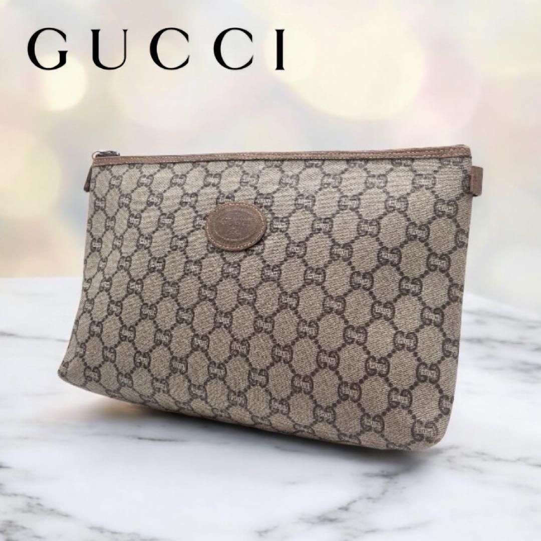GUCCI Plusグッチプラス セカンドバッグ クラッチ GG柄 PVCレザー