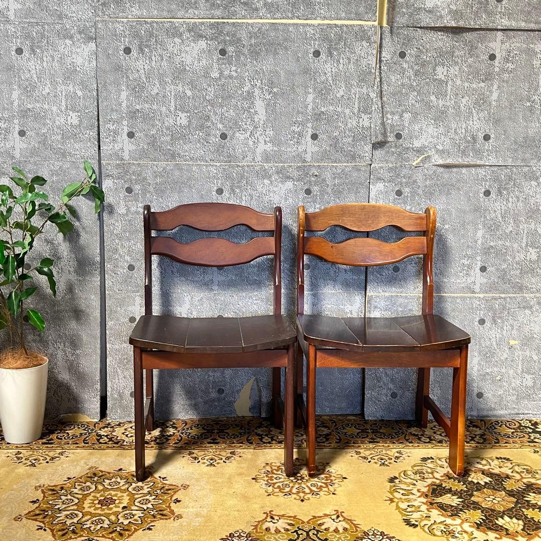 ꧁ヴィンテージ家具꧂ダイニングチェア6脚セット 食卓椅子 いす イス 昭和レトロ