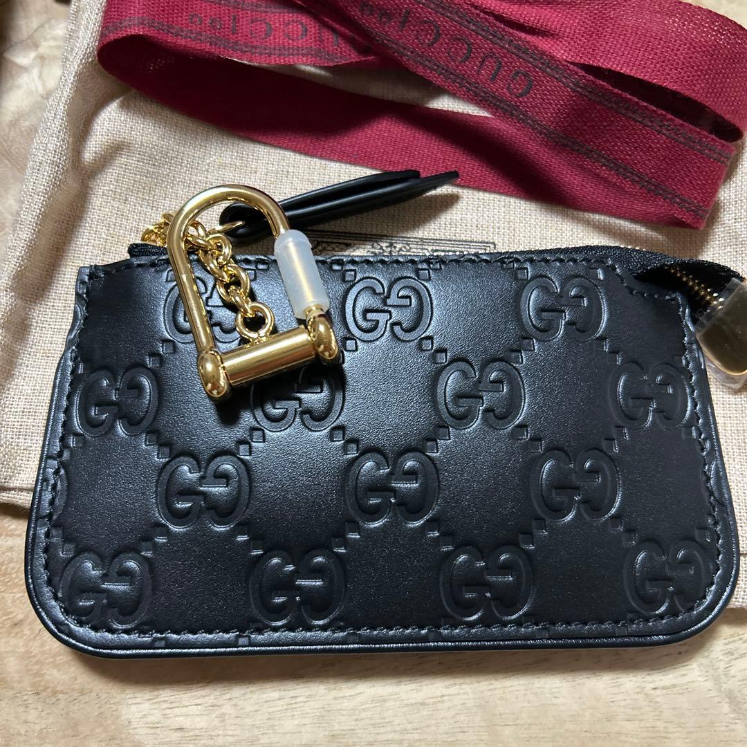 GUCCI シマ　キーリング キーケースパース