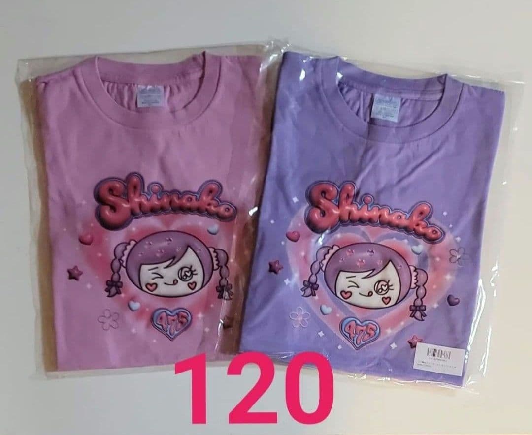 最安値！しなこちゃんTシャツ　三つ編み　パープル　ピンク　120