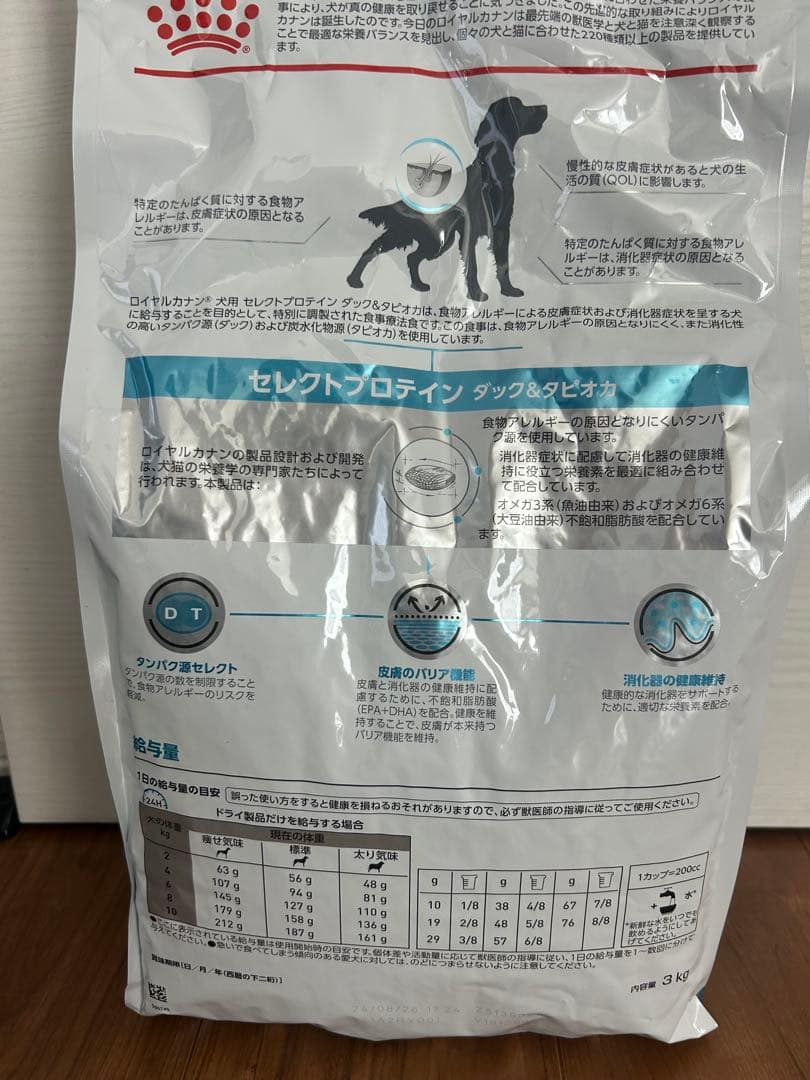 ロイヤルカナン⭐︎犬用　セレクトプロテイン　ダック&タピオカ　3kg